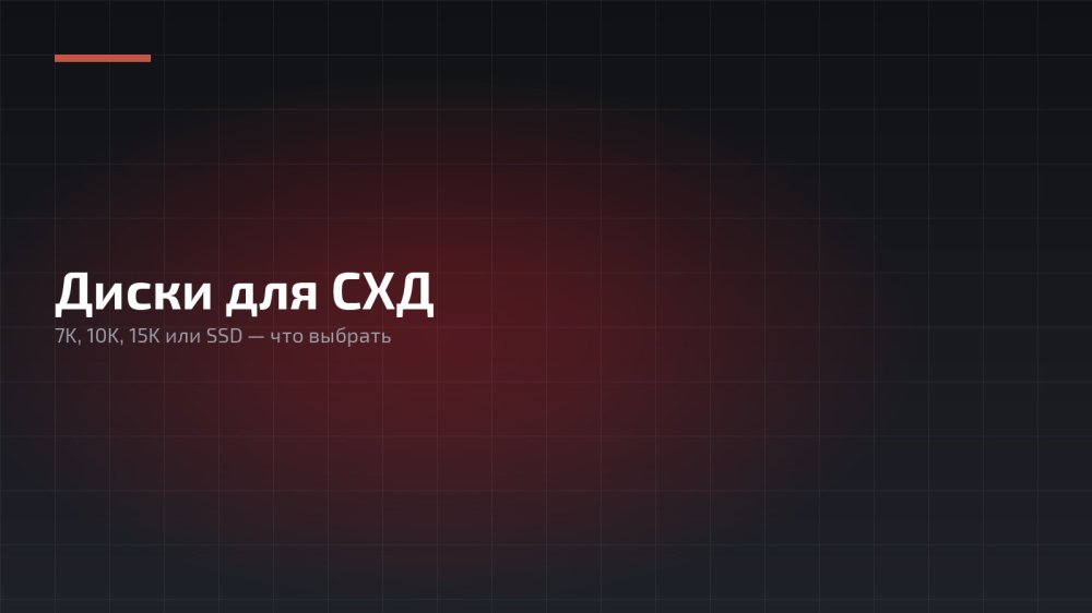 Выбор дисков для СХД и Серверов