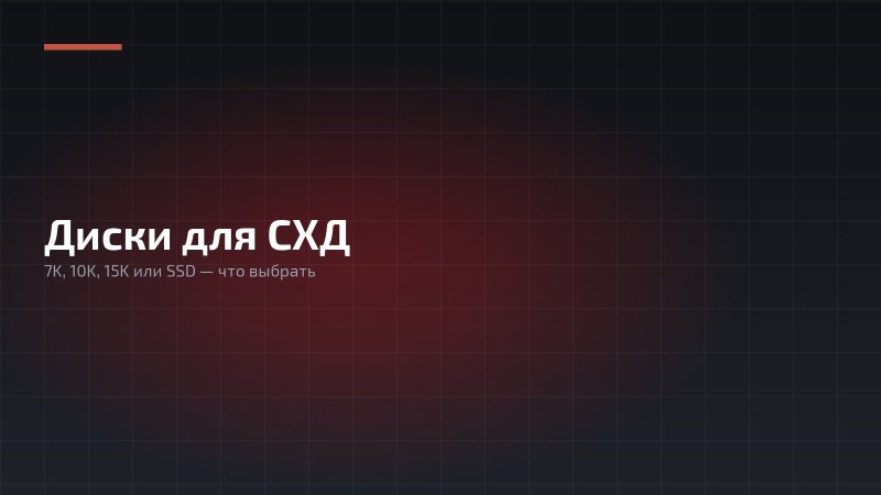 Выбор дисков для СХД и Серверов